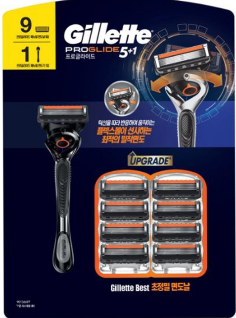 질레트 프로글라이드 면도기 세트 기 1 + 날 9