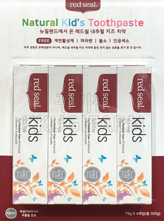 레드씰 키즈 치약 75g x 4