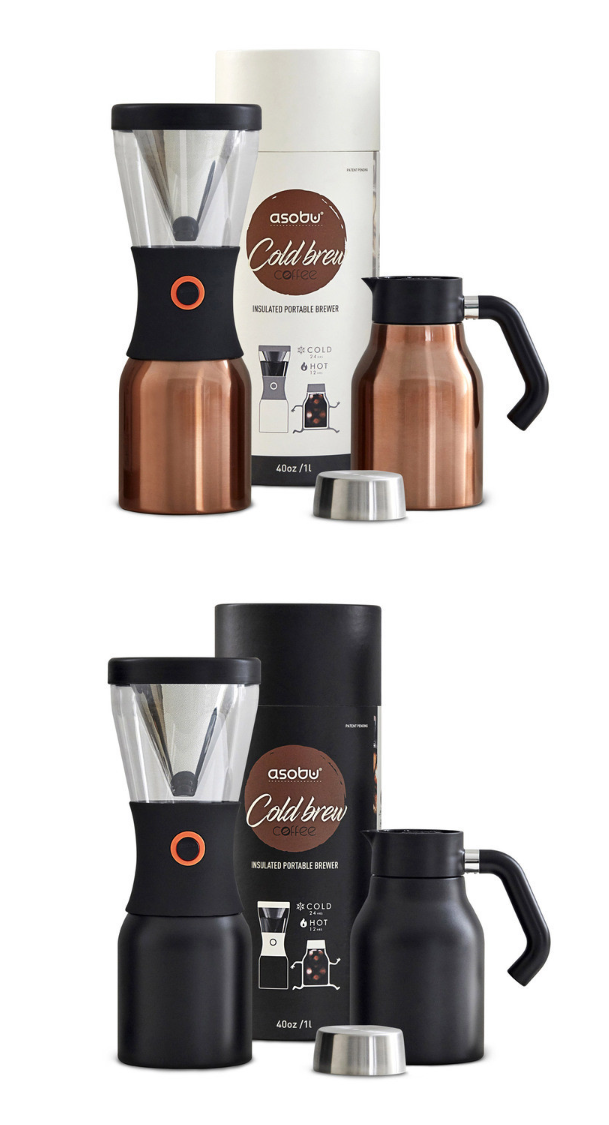 아소부 뉴 콜드브루 커피 메이커-블랙, 우드